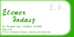 elemer hodasz business card